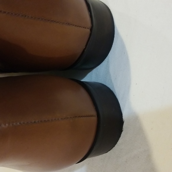 TALBOTS Brawn Ankle boots almond toe leather heel appro hee 1inch zip closure - Picture 4 of 7